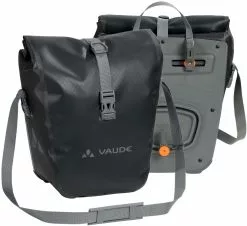 Vaude - Aqua Front - Paire De Sacoches Vélo Pour Roue Avant -France Accessoires Vélo Soldes Boutique Vaude Aqua Front pour Velo electrique noir dos 3840x2160